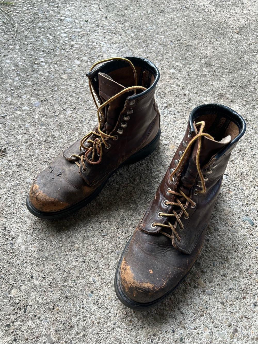 Red wing Men's Brown Leather Lace-Up Work Boots Sz 10 C